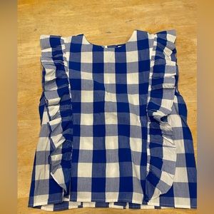 Beautifully detailed Anthropologie ruffle shirt